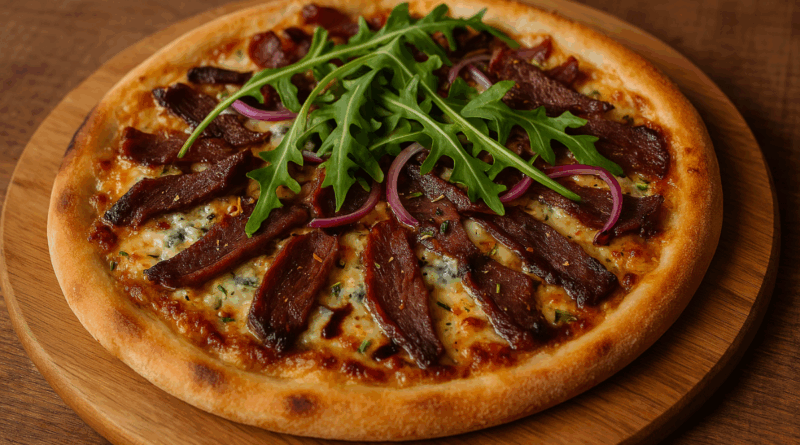 Pizza ya mogwapa ka Cheese ya Bulu le Jamo ya Fiki
